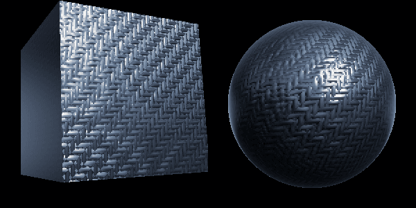 Carbon fibre after the clear-coat fix: the weave legible through the reflection and the highlight broken into per-tow glints